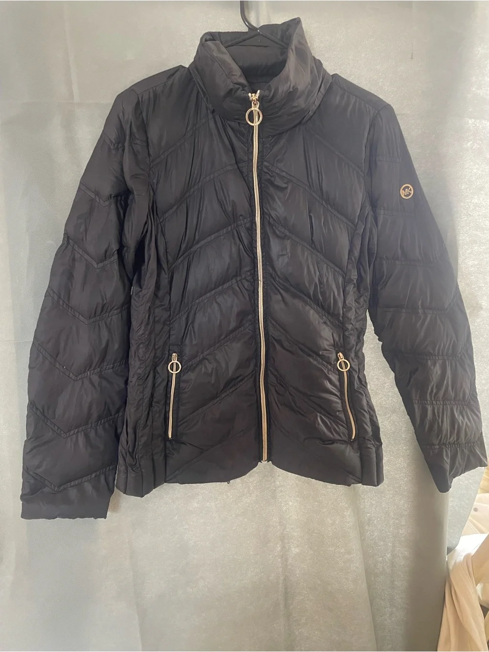 Michael Kors Black Quilted Packable Jacket XS